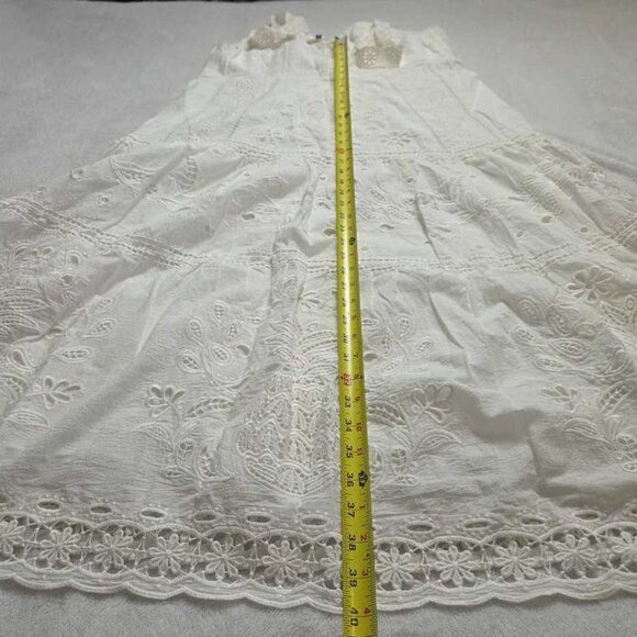 NWOT XL Farm Rio x Anthropologie Sleeveless Richelieu Midi Dress white pineapple - Picture 11 of 12